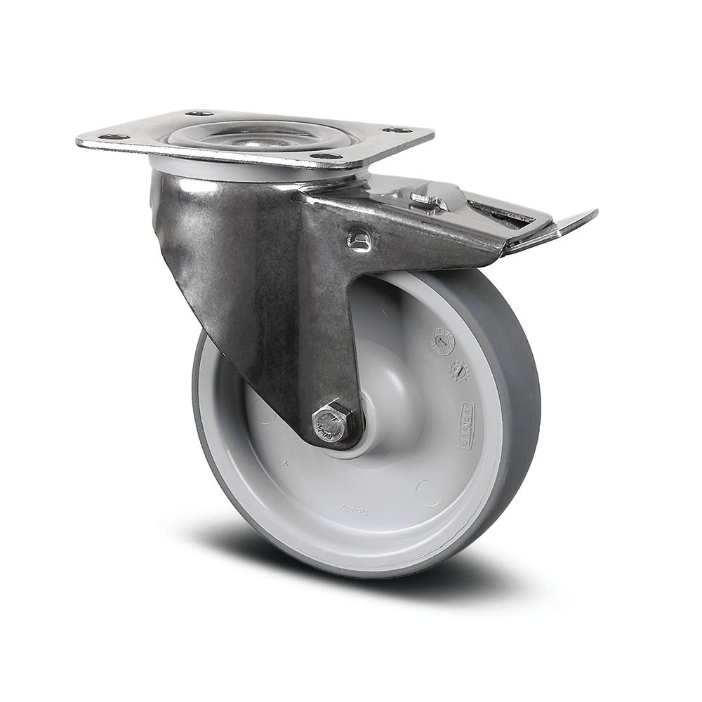 Swivel castor with total lock 100 mm