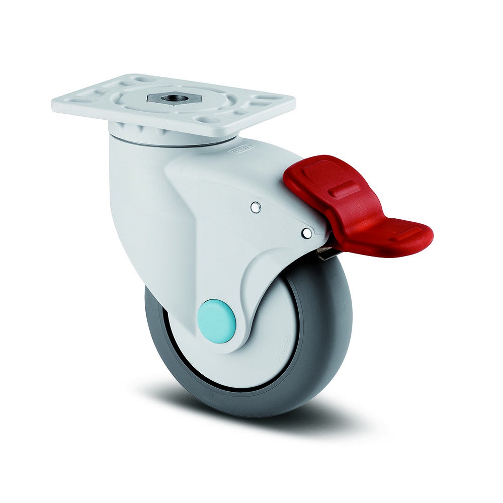 带全锁的旋转脚轮  100 mm