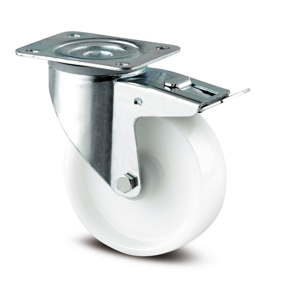 Swivel castor with total lock 100 mm