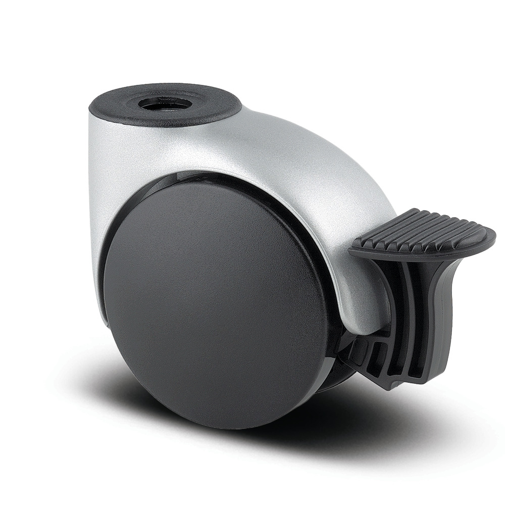 Swivel castor with wheel brake 75 mm