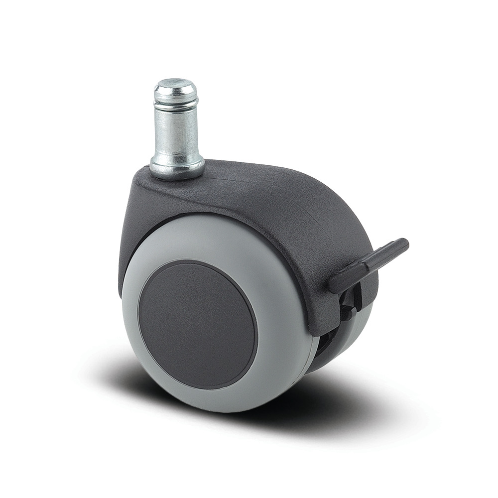 Swivel castor with wheel brake 1.97 in