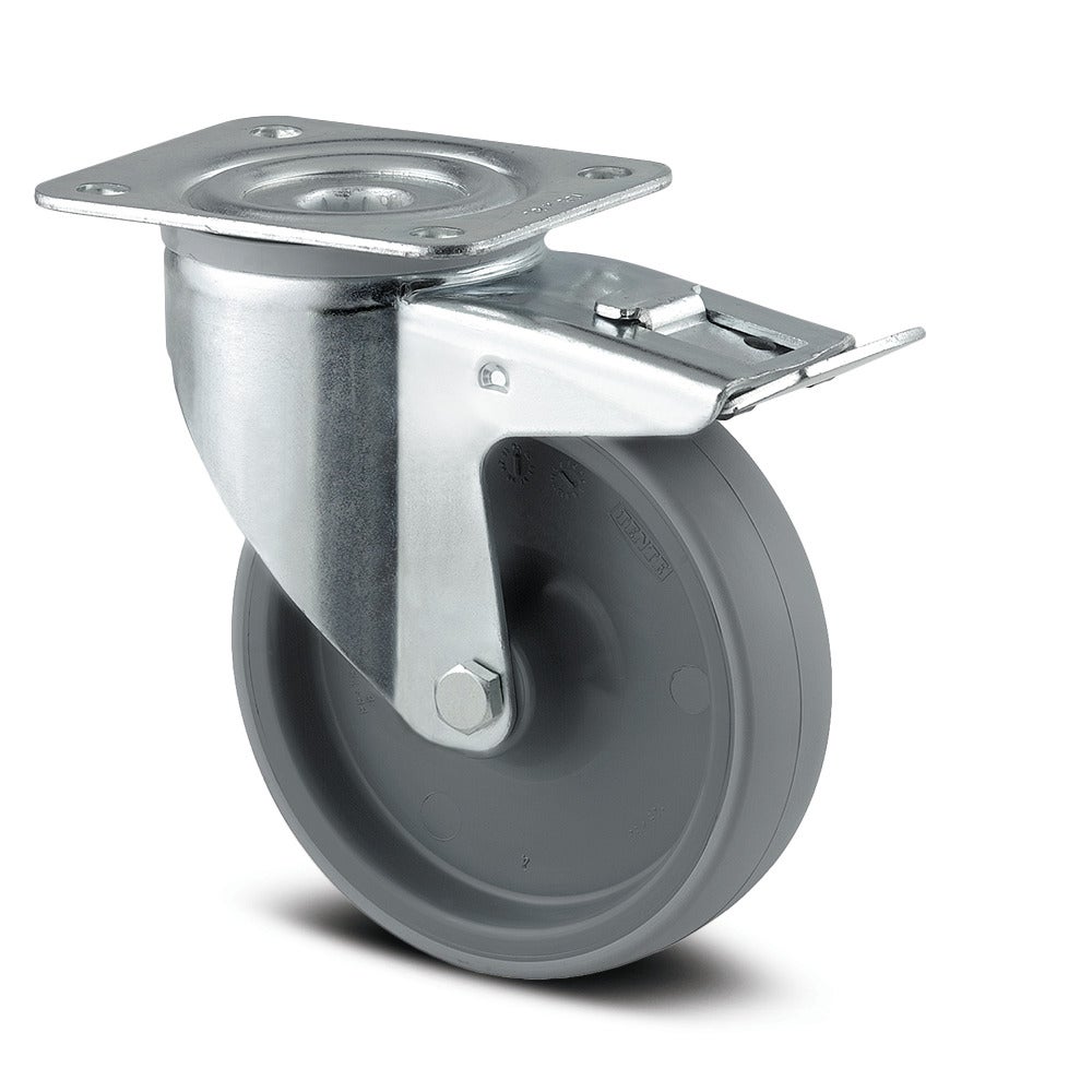 Swivel castor with total lock 100 mm