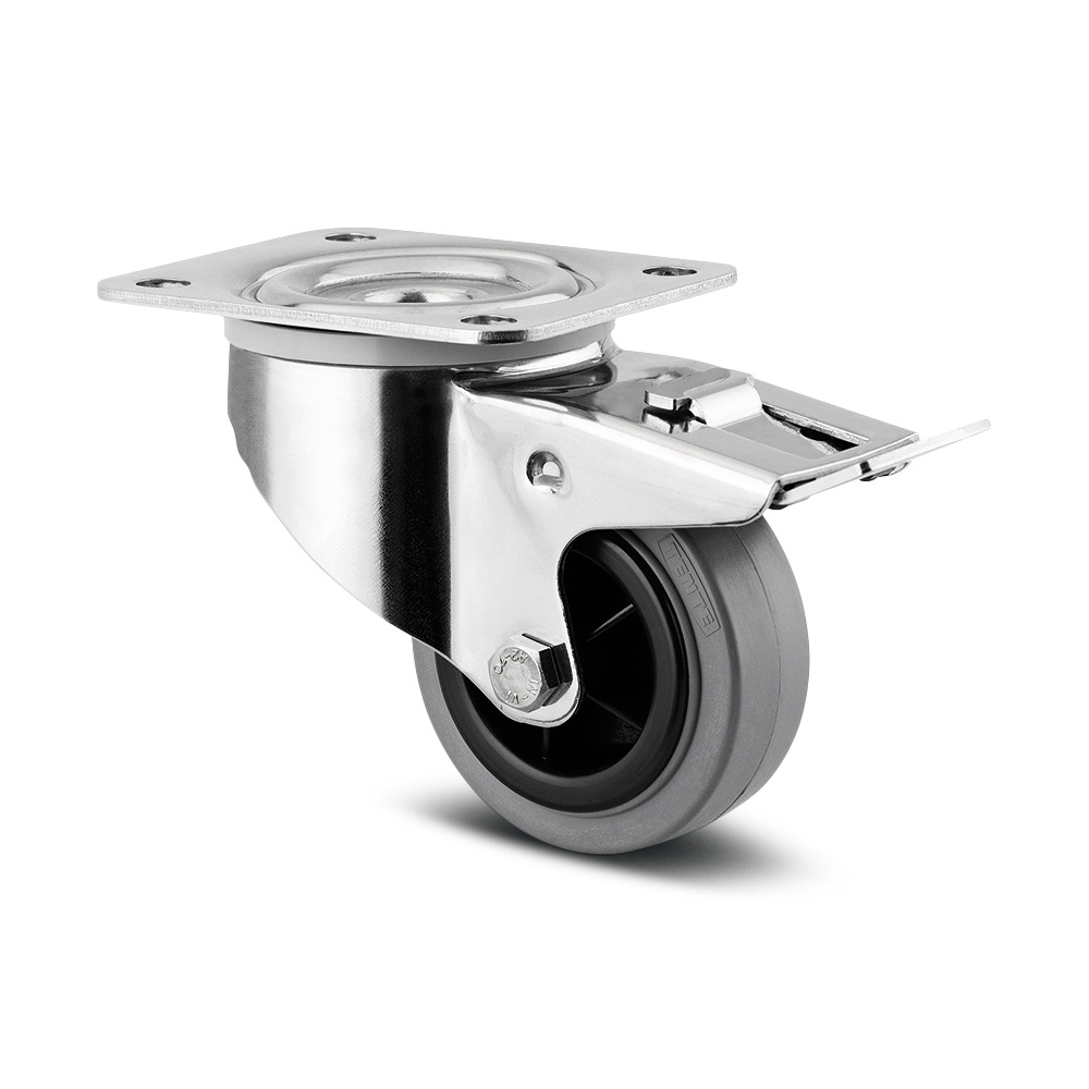 Swivel castor with total lock 3.15 in