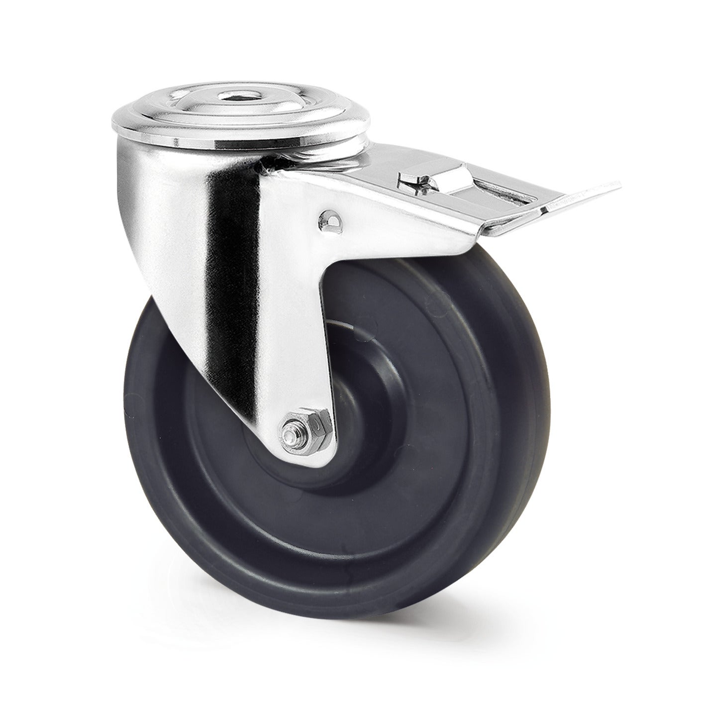 토탈락 장치가 있는 회전식 캐스터  80 mm