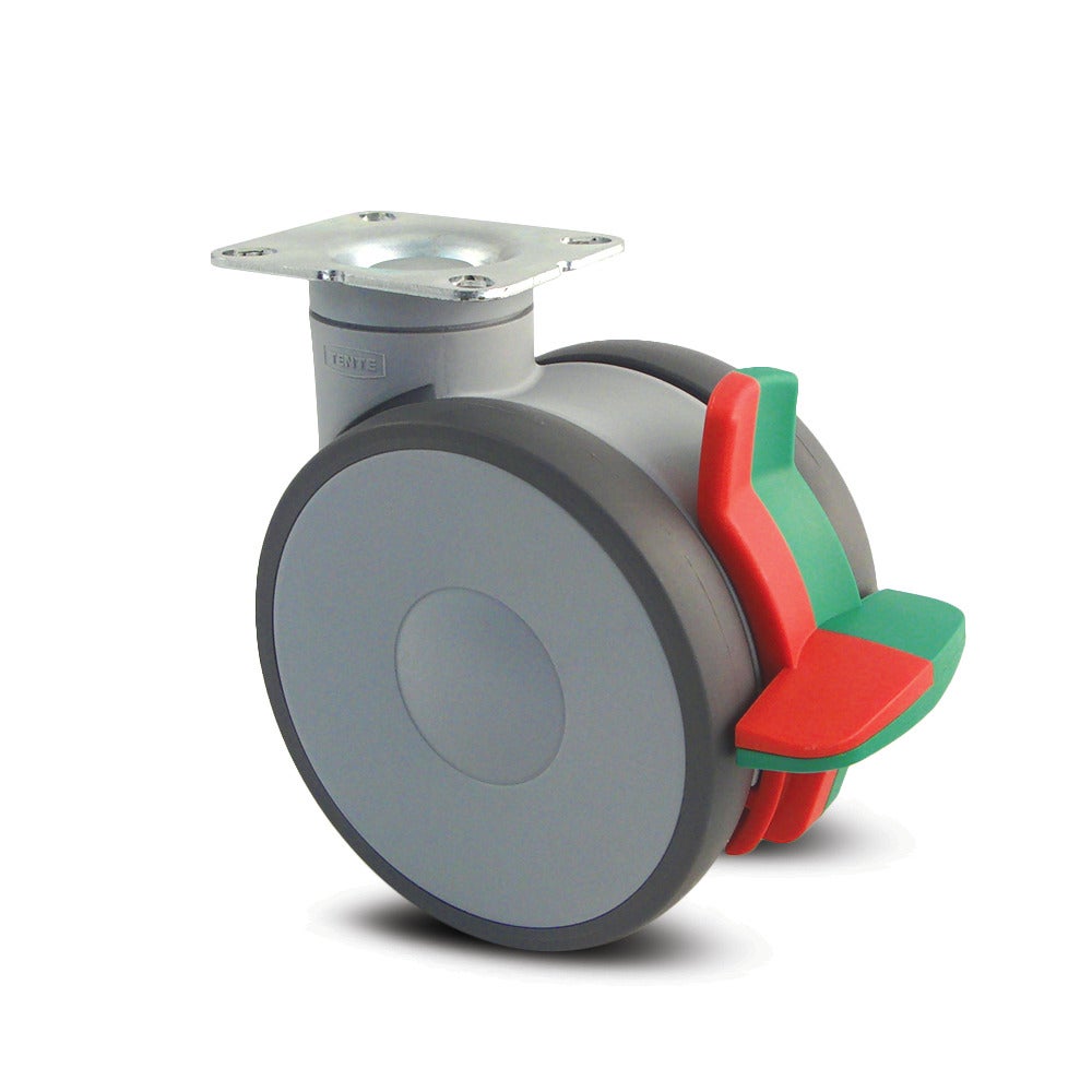 Rueda giratoria con bloqueo combinado 125 mm