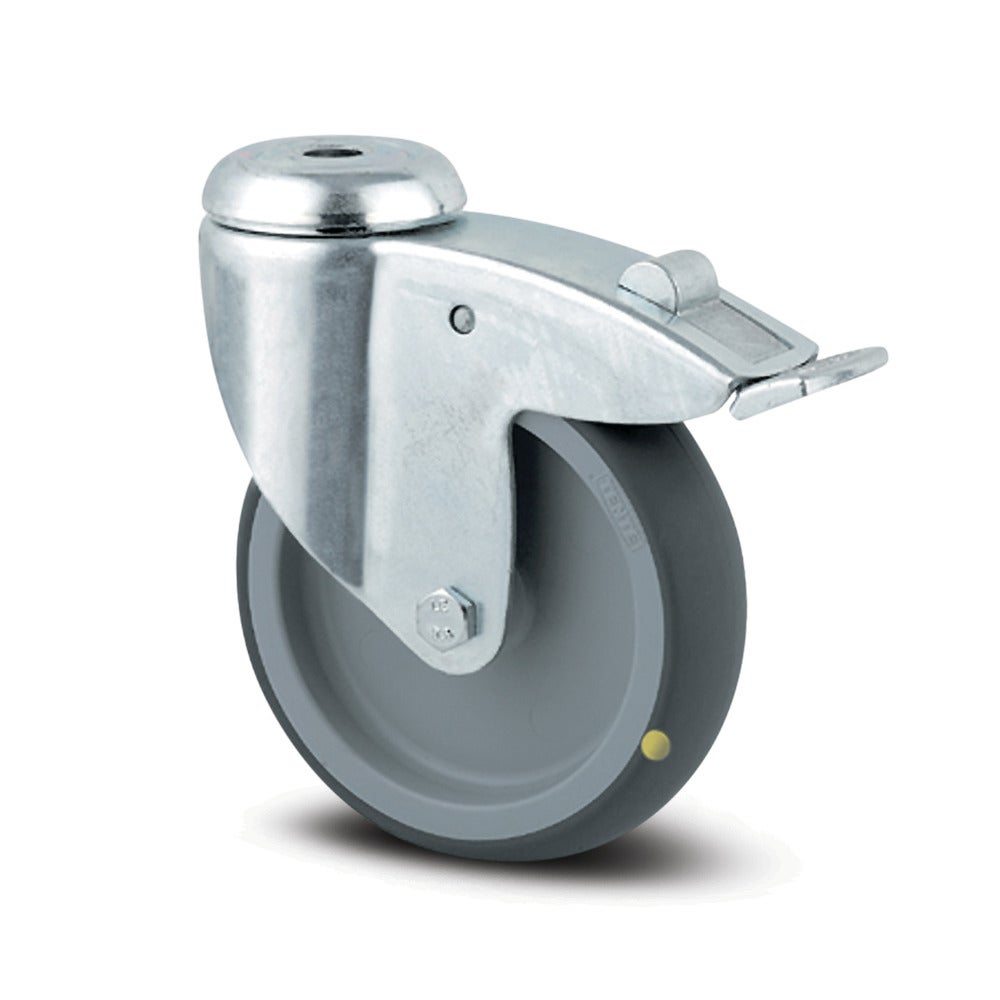 Rueda giratoria con Freno total 75 mm