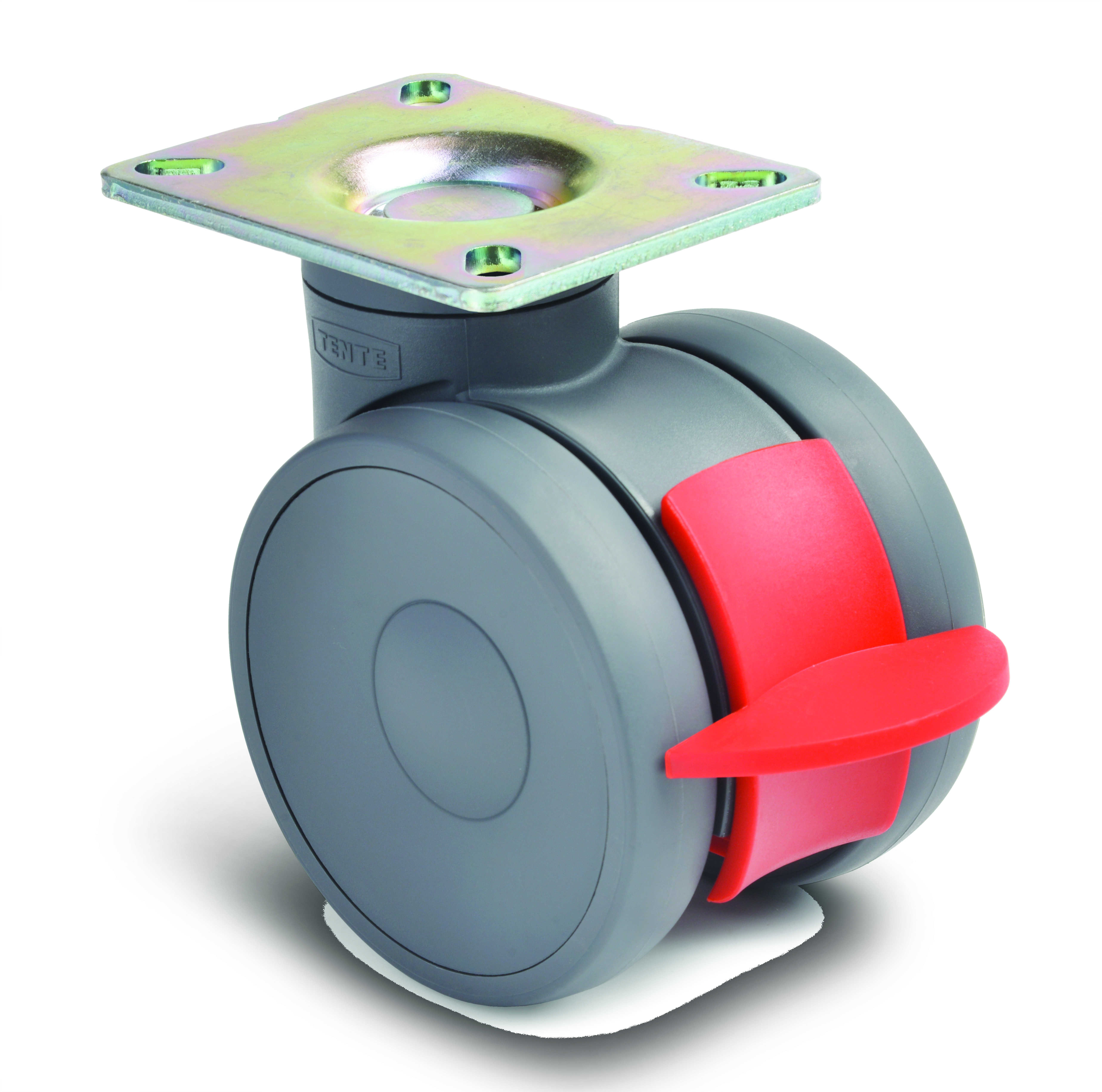 Ruota girevole con freno totale 100 mm