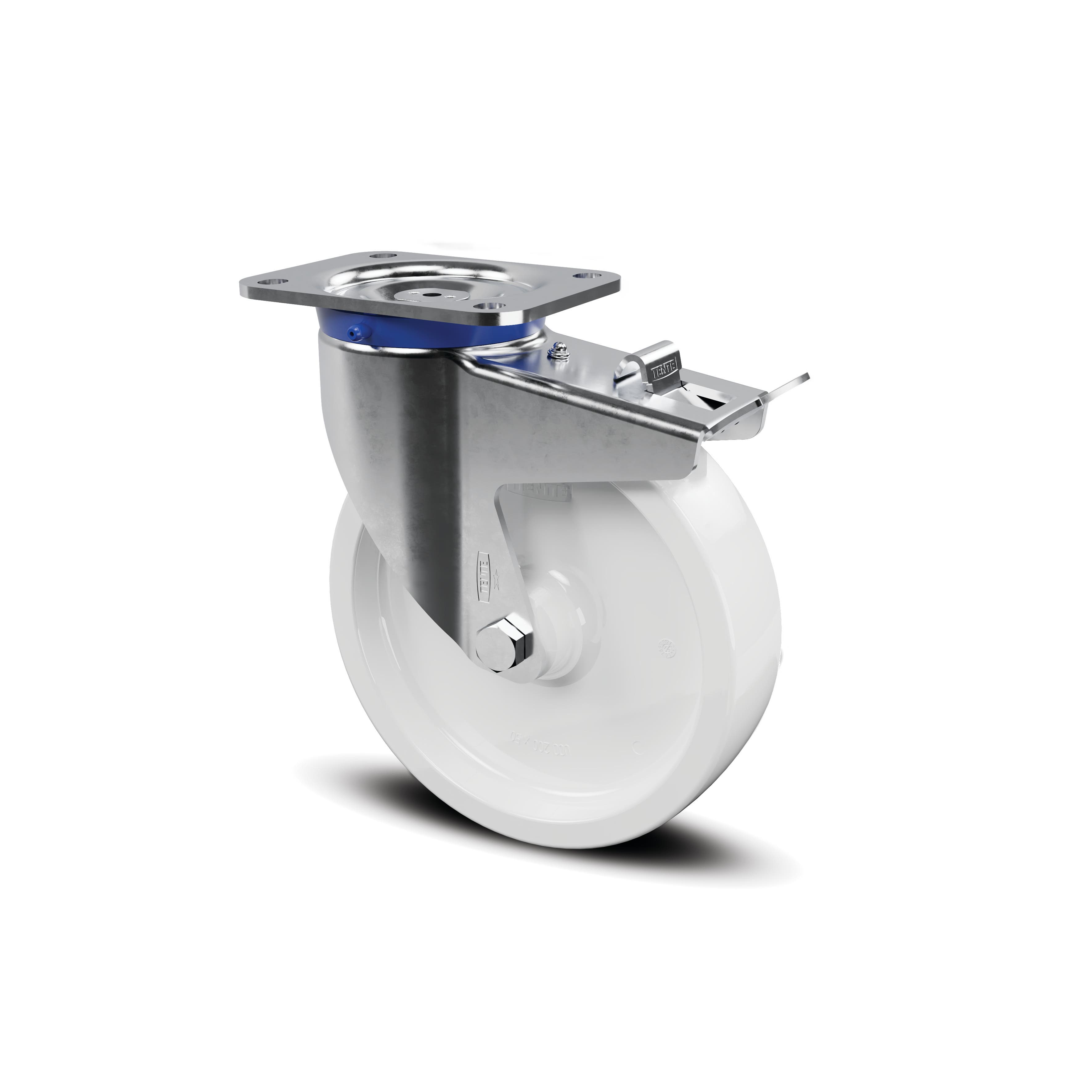 Swivel castor with total lock 6.3 in