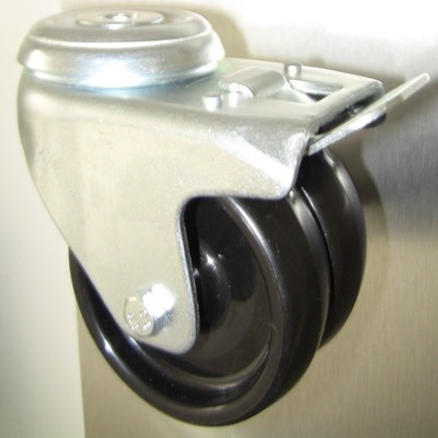 Swivel castor with total lock 2.95 in