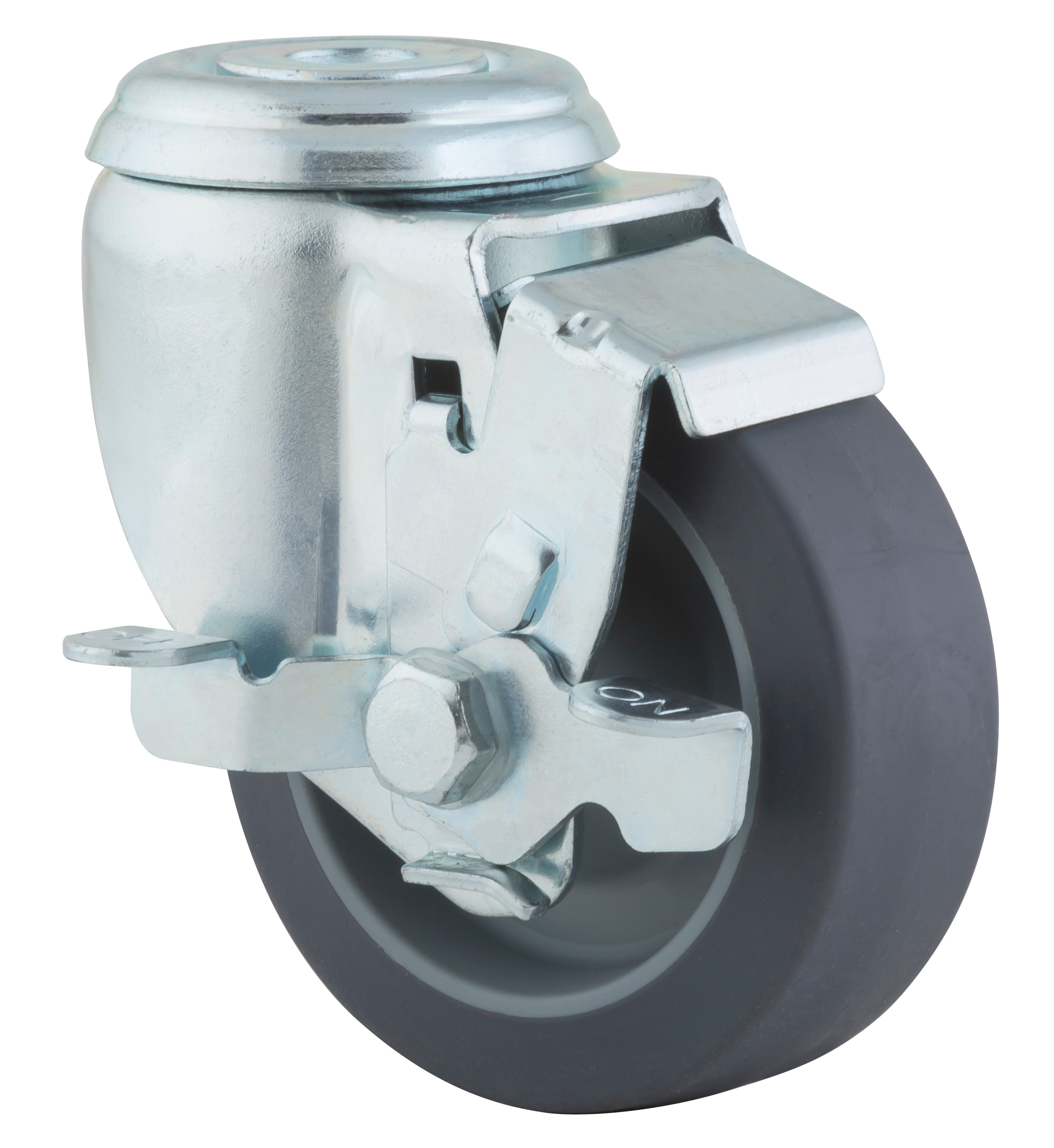 Castor with butterfly wheel brake 3.5 in