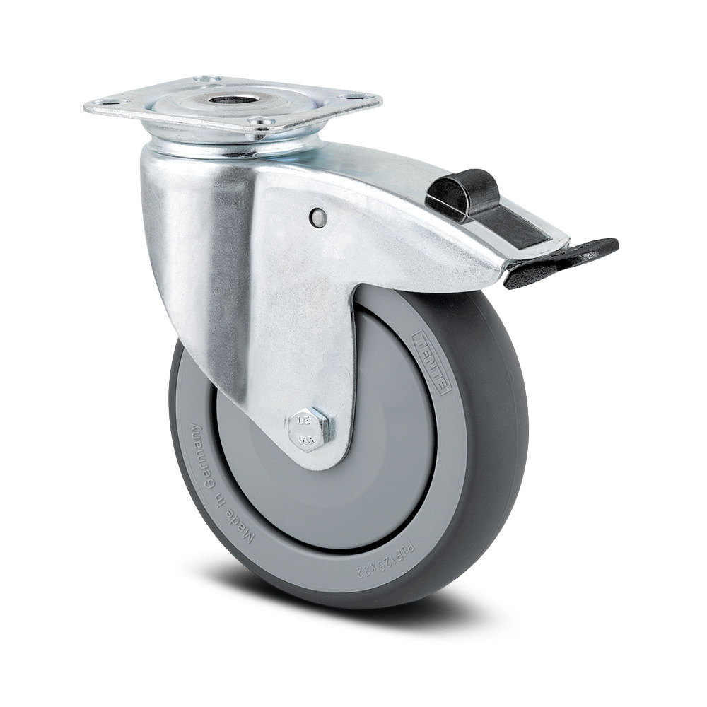 Swivel castor with directional lock 3.94 in