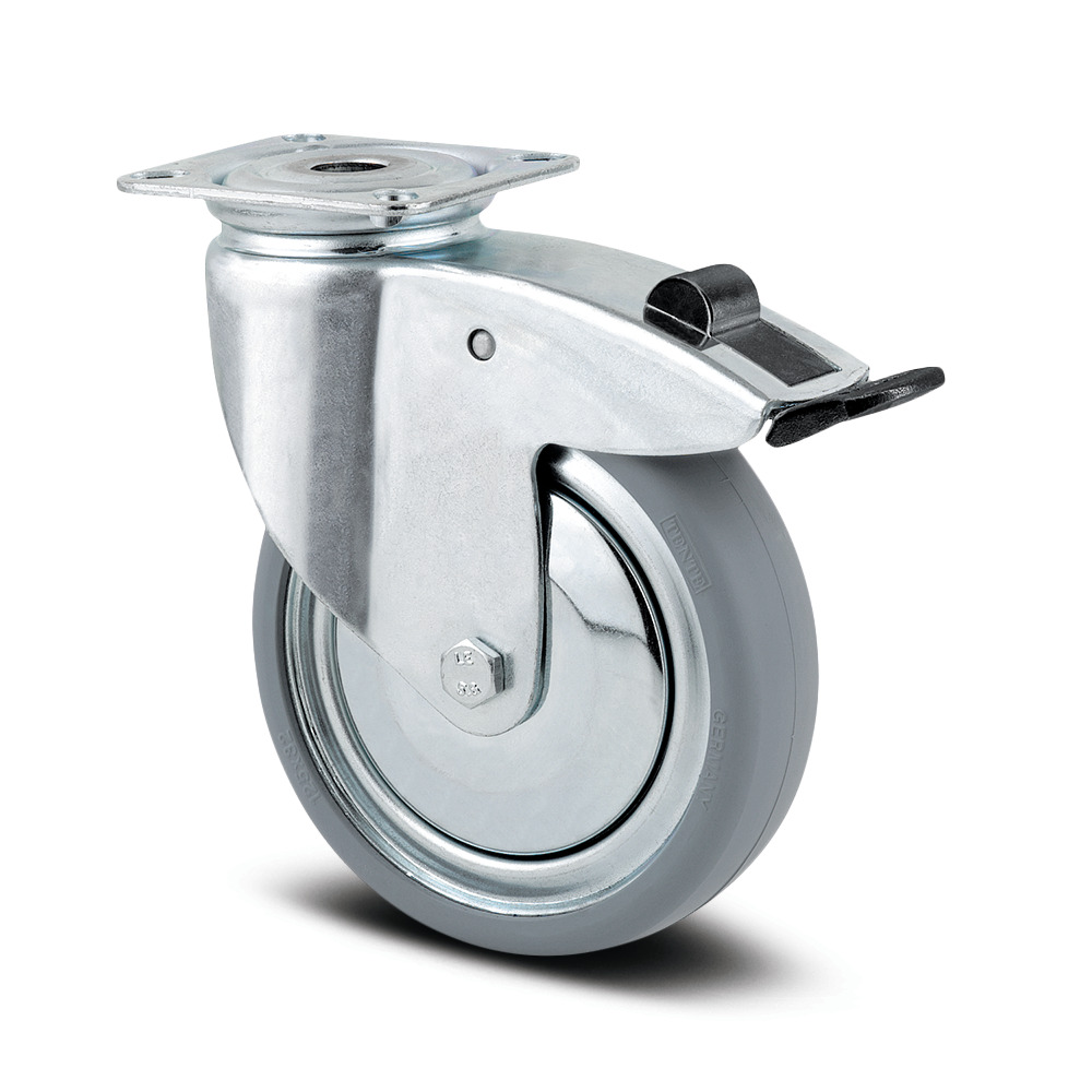 Swivel castor with directional lock 3.94 in