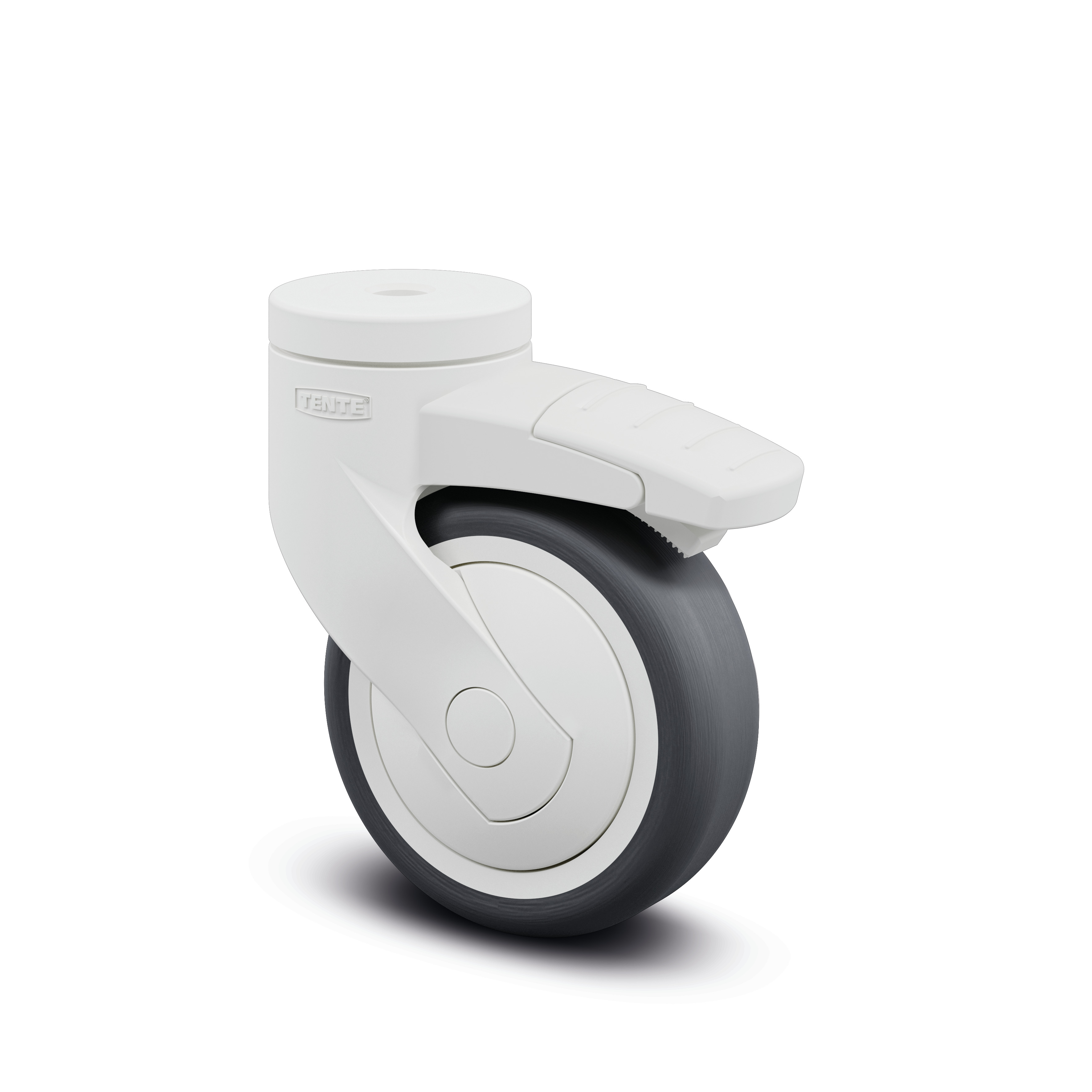 Swivel castor with wheel brake 75 mm