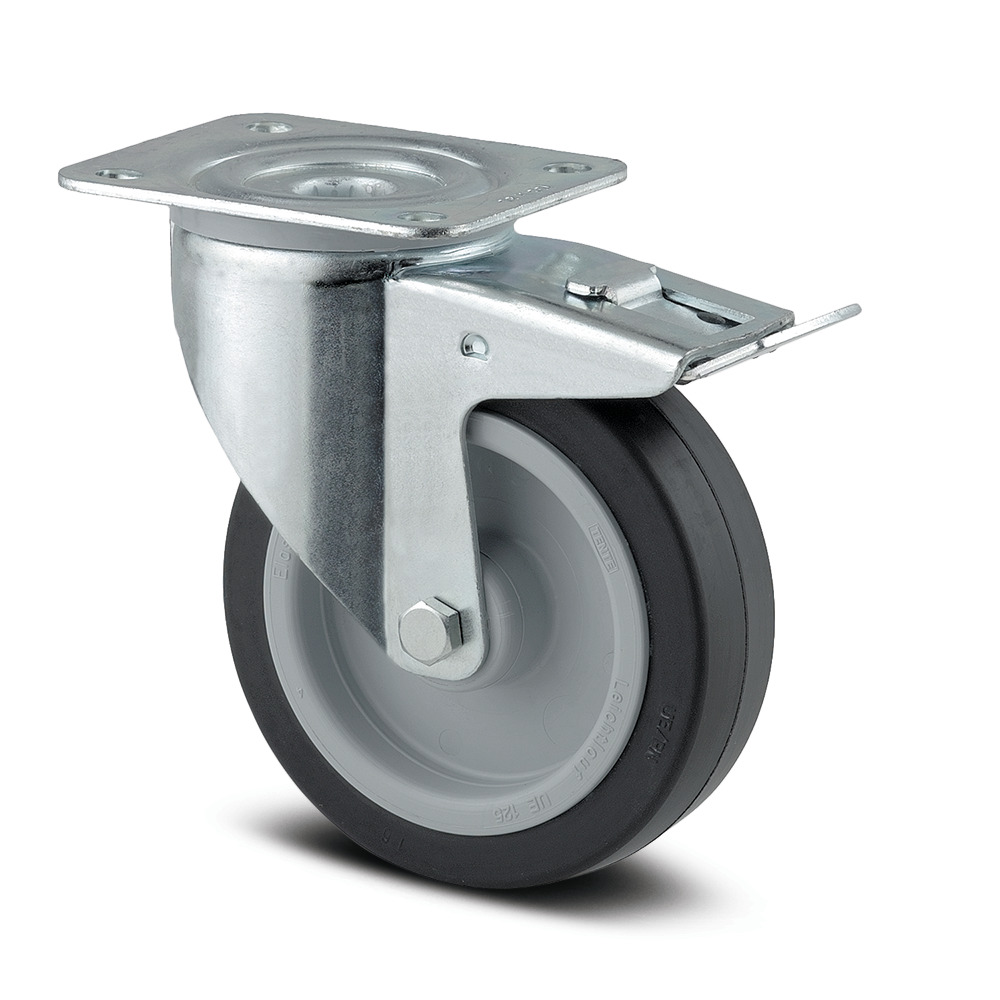 Swivel castor with total lock 100 mm