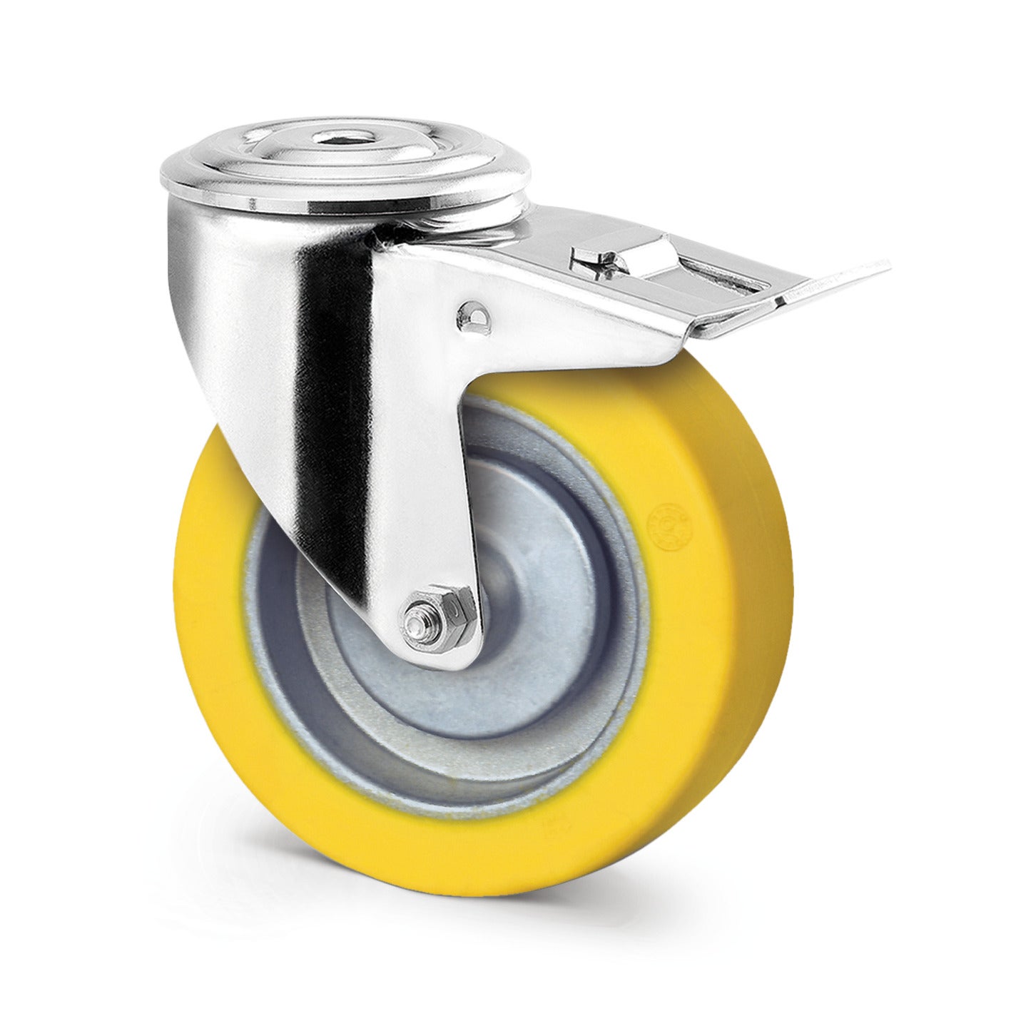 토탈락 장치가 있는 회전식 캐스터  100 mm