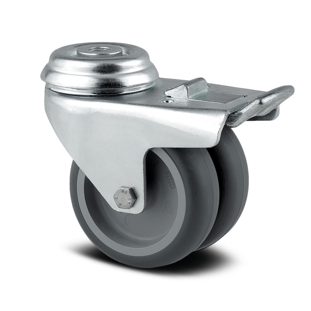 Swivel castor with total lock 1.97 in