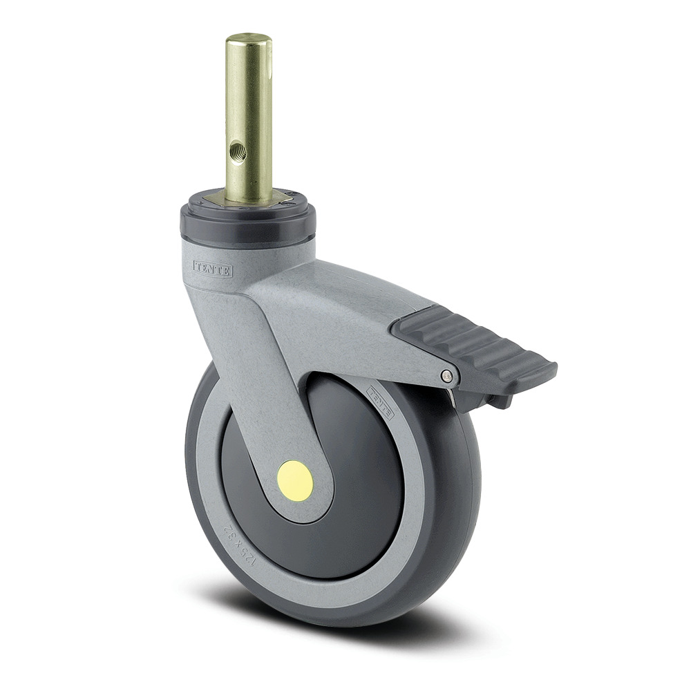 Swivel castor with total lock 4.92 in