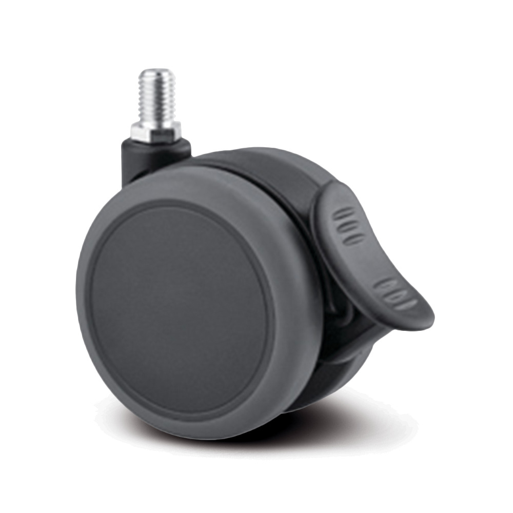 Swivel castor with wheel brake 2.56 in