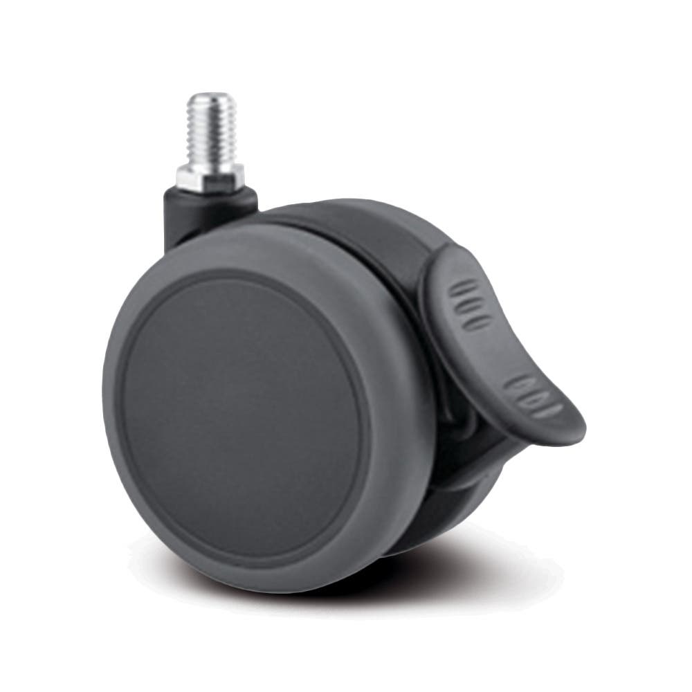 Swivel caster with wheel brake 2.56 in