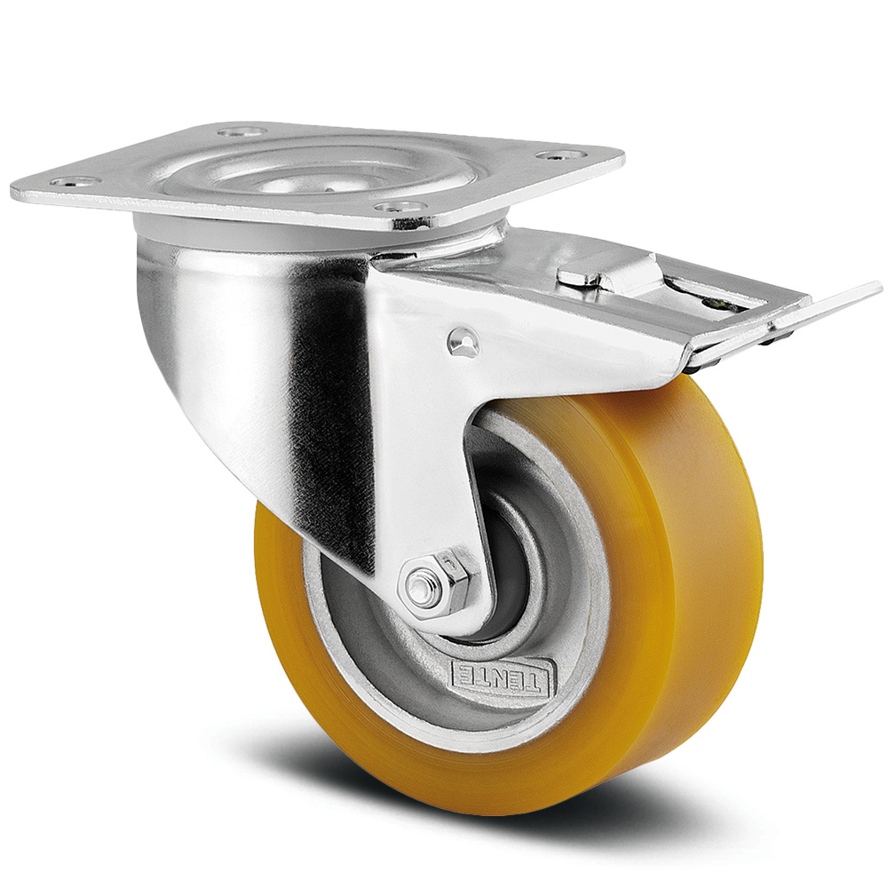 Swivel castor with total lock 100 mm