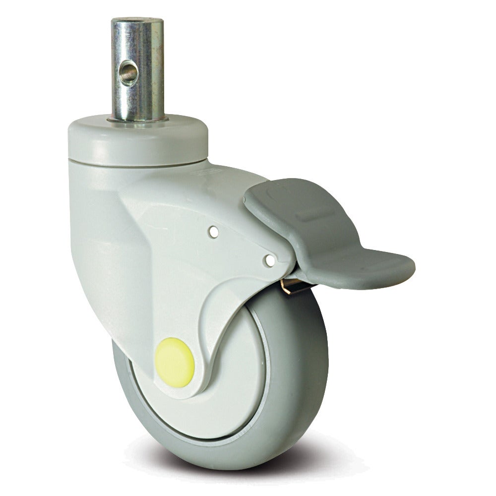 Swivel castor with wheel brake 100 mm