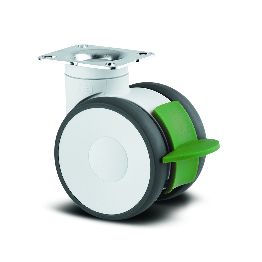 Swivel castor with directional lock 3.94 in