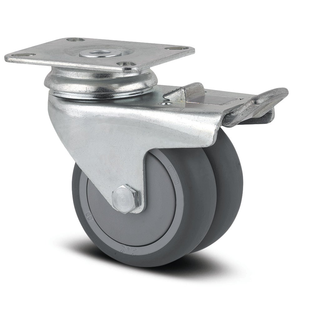 Поворотное Колесная опора с Общий тормоз 75 mm