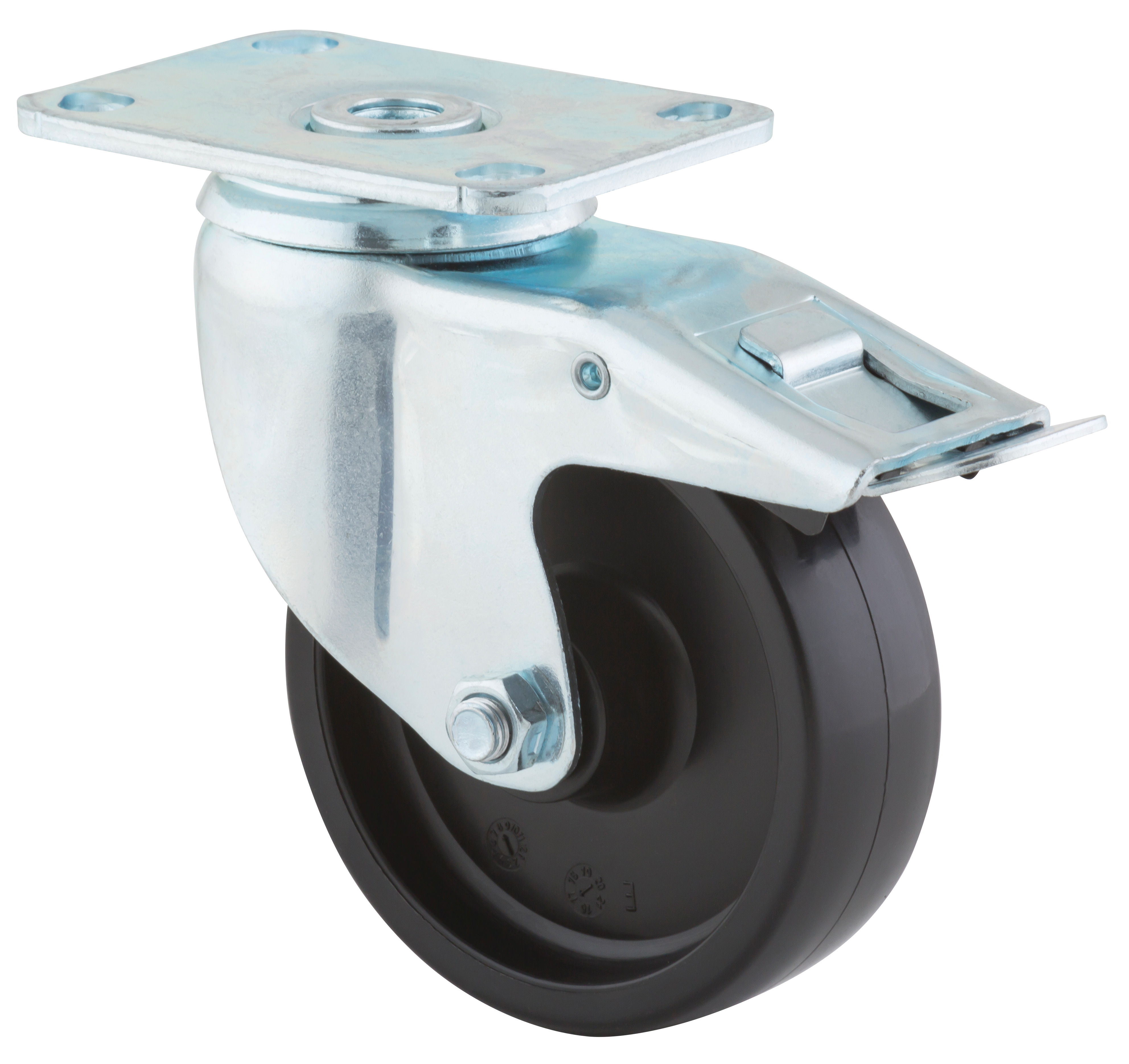 토탈락 장치가 있는 회전식 캐스터  127 mm