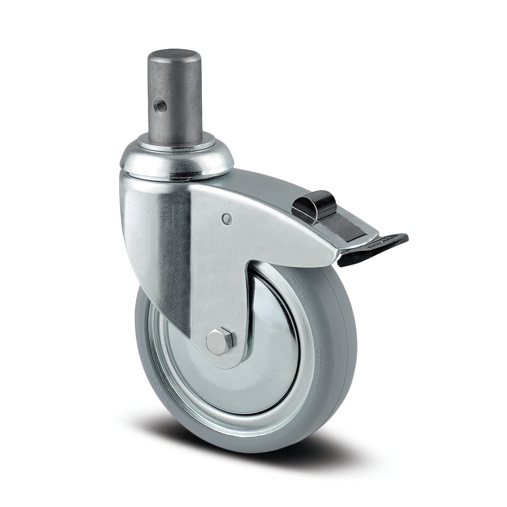 Поворотное Колесная опора с Тормоз направления 100 mm