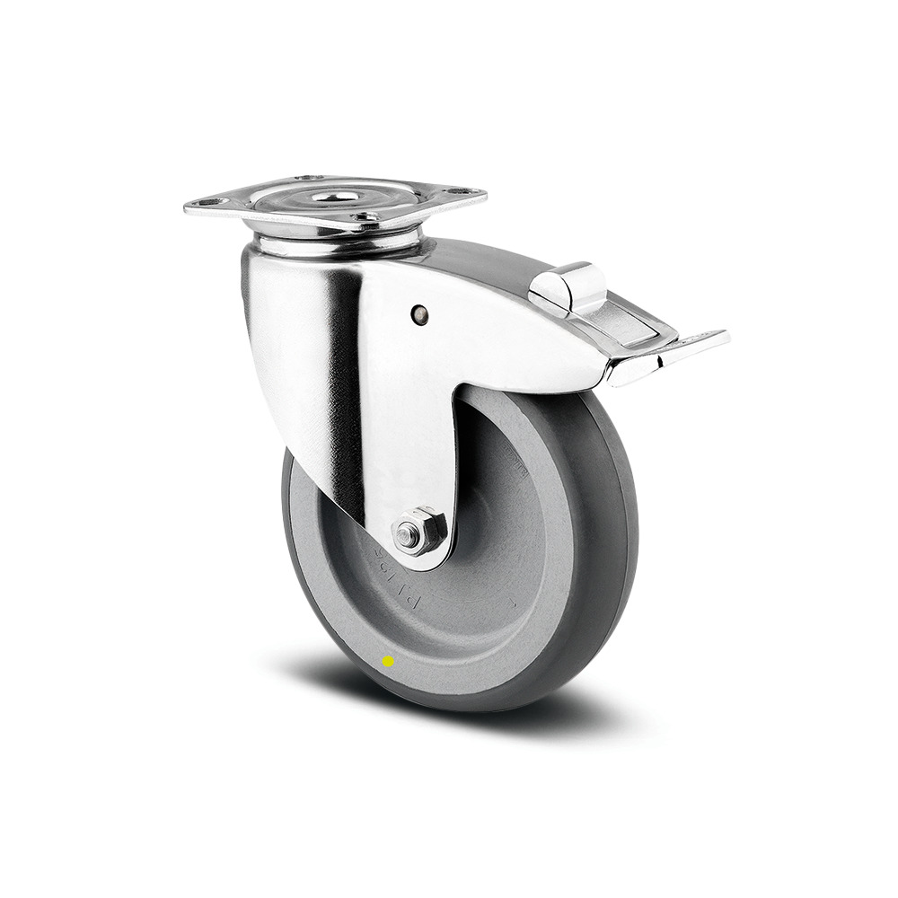 Ruota girevole con freno totale 125 mm