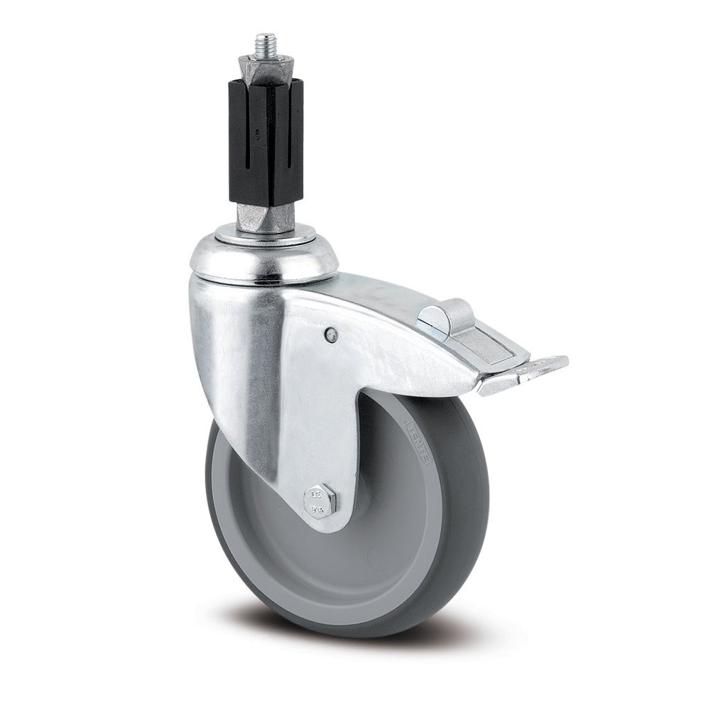 Swivel castor with total lock 75 mm