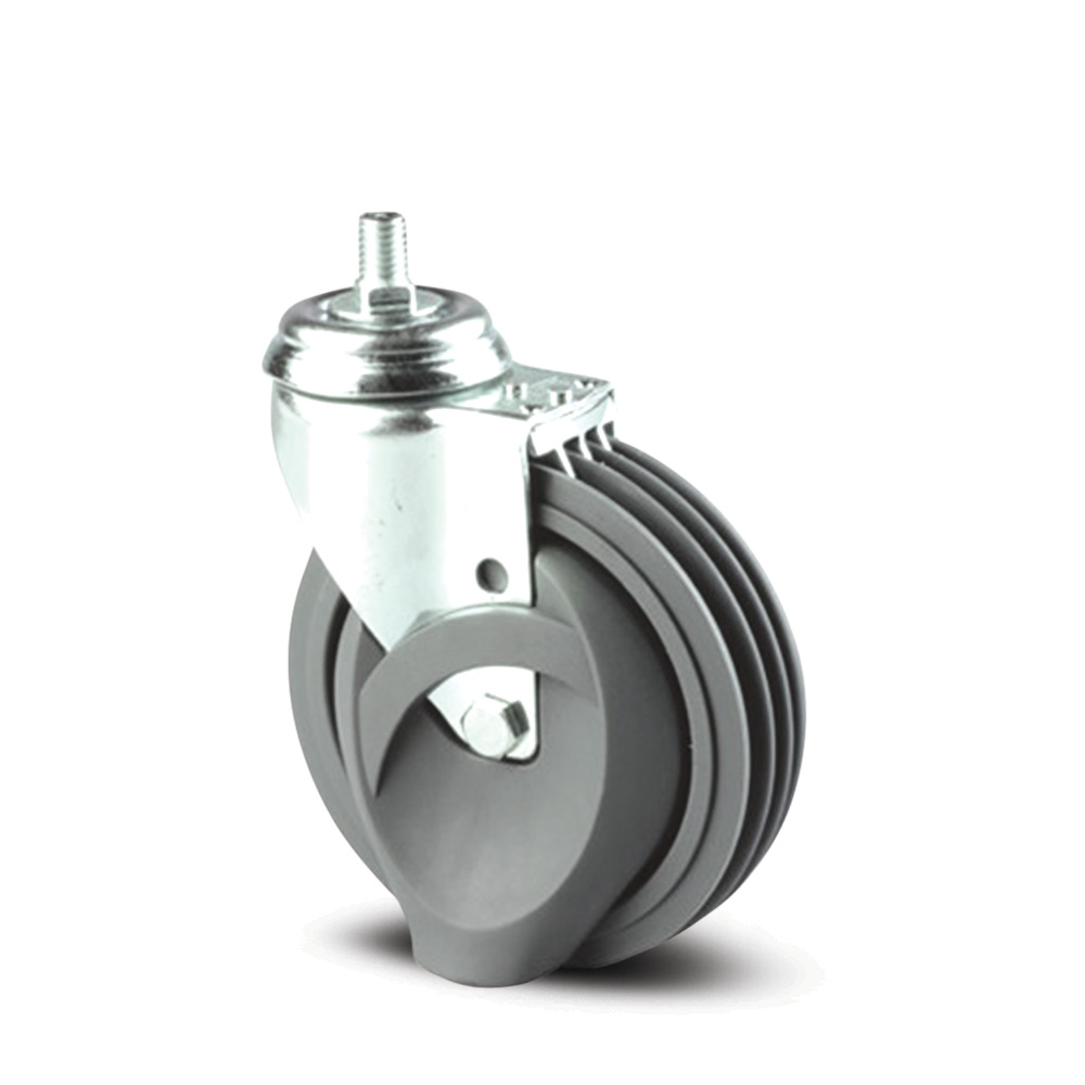 Roulette pivotante à blocage de roue 125 mm