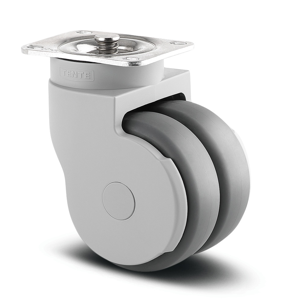 Rueda giratoria con central, Freno total 75 mm