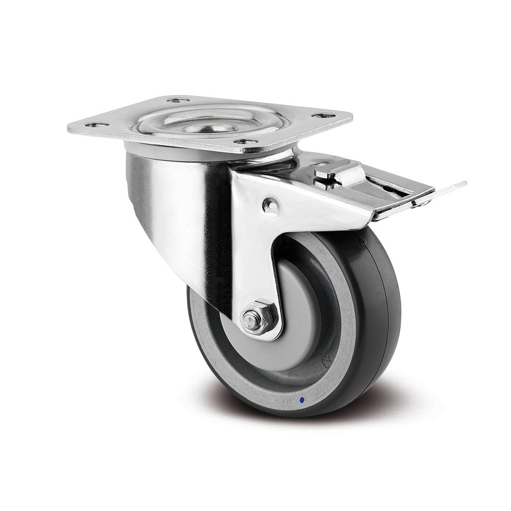 Swivel castor with total lock 100 mm