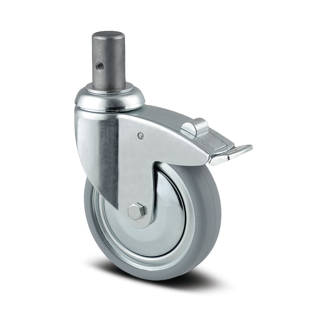 Swivel castor with total lock 125 mm