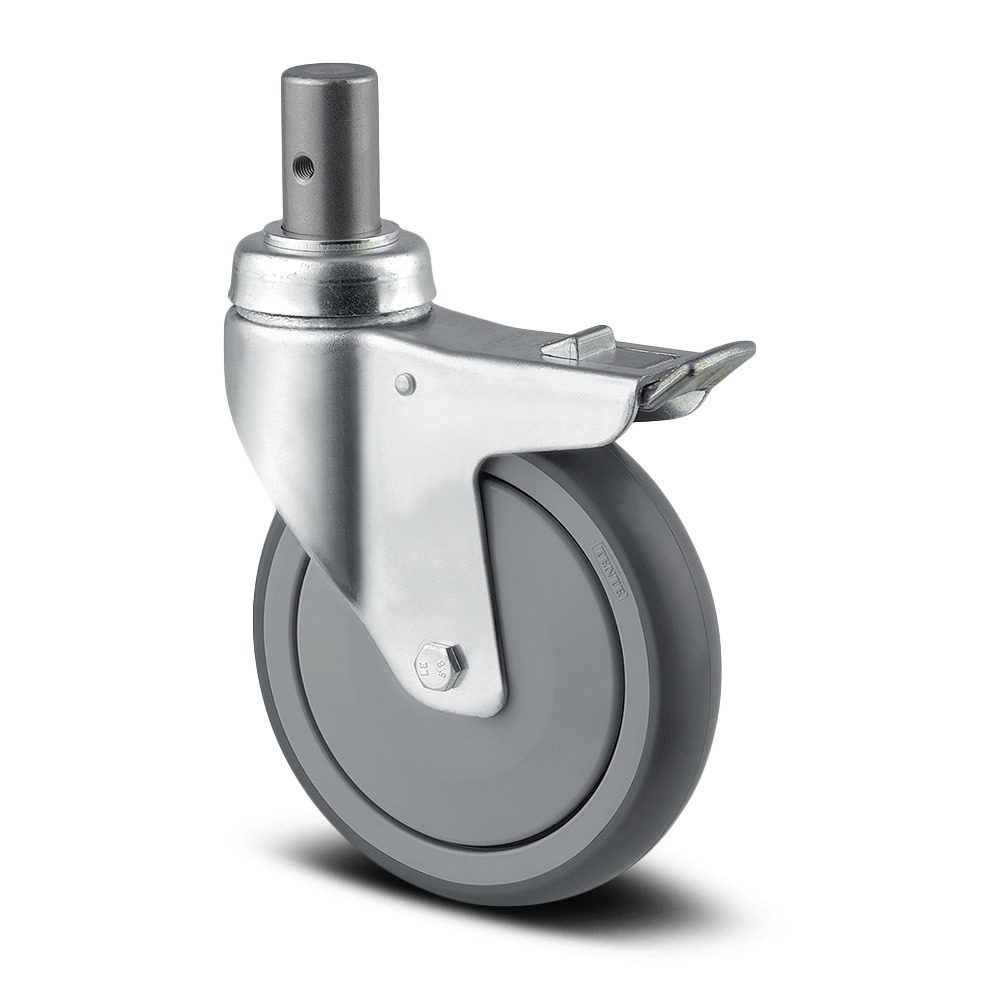 Swivel castor with total lock 4.92 in