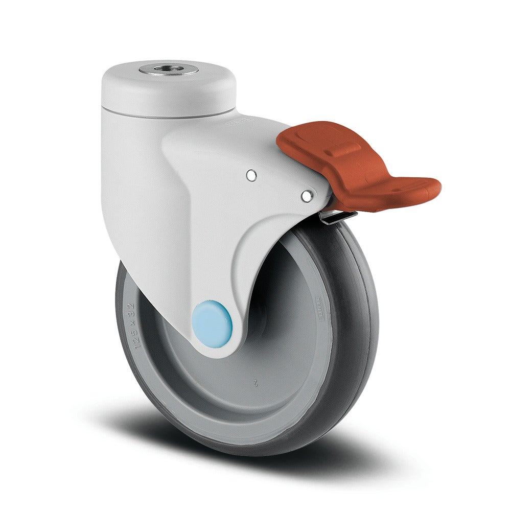 Swivel castor with total lock 100 mm