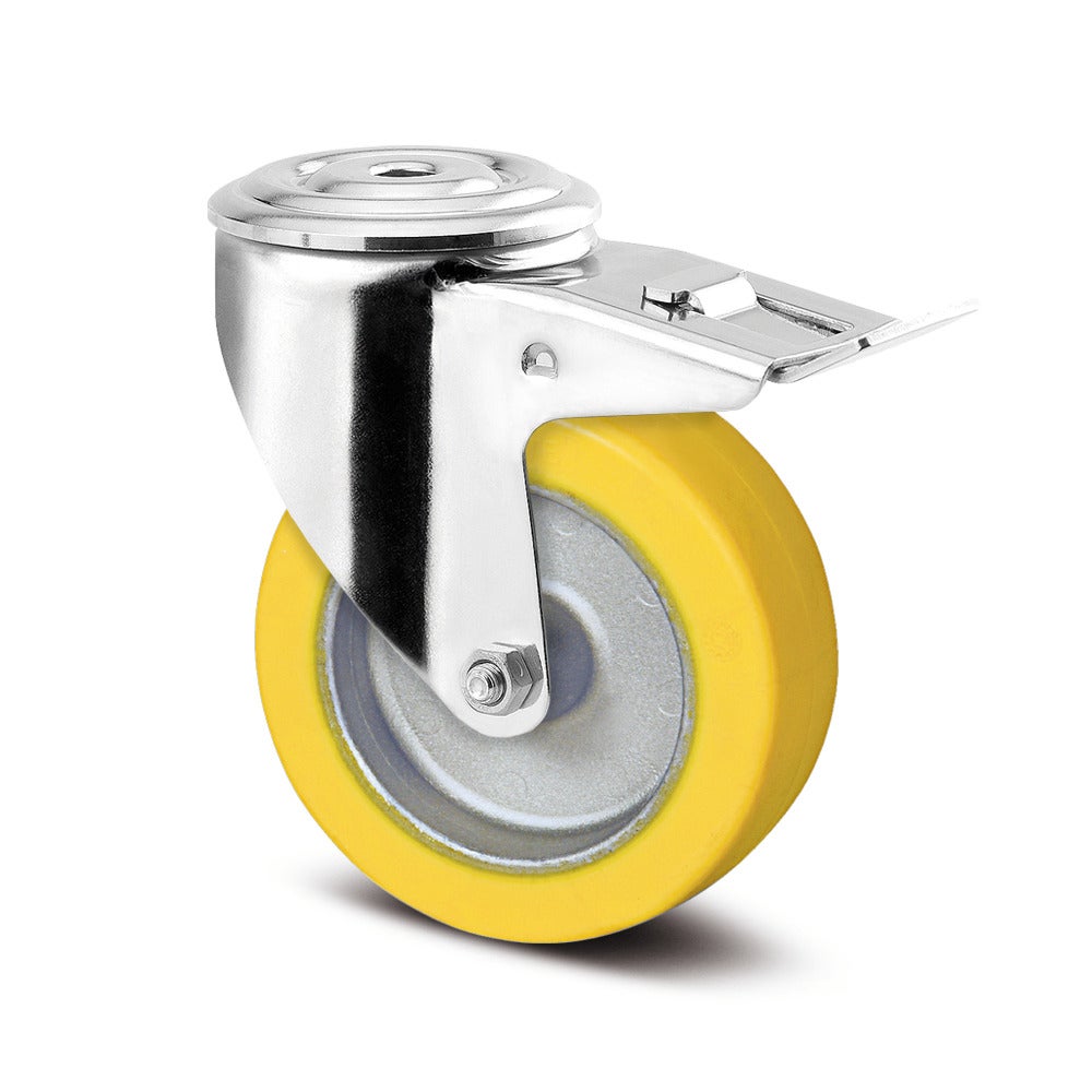 토탈락 장치가 있는 회전식 캐스터  100 mm