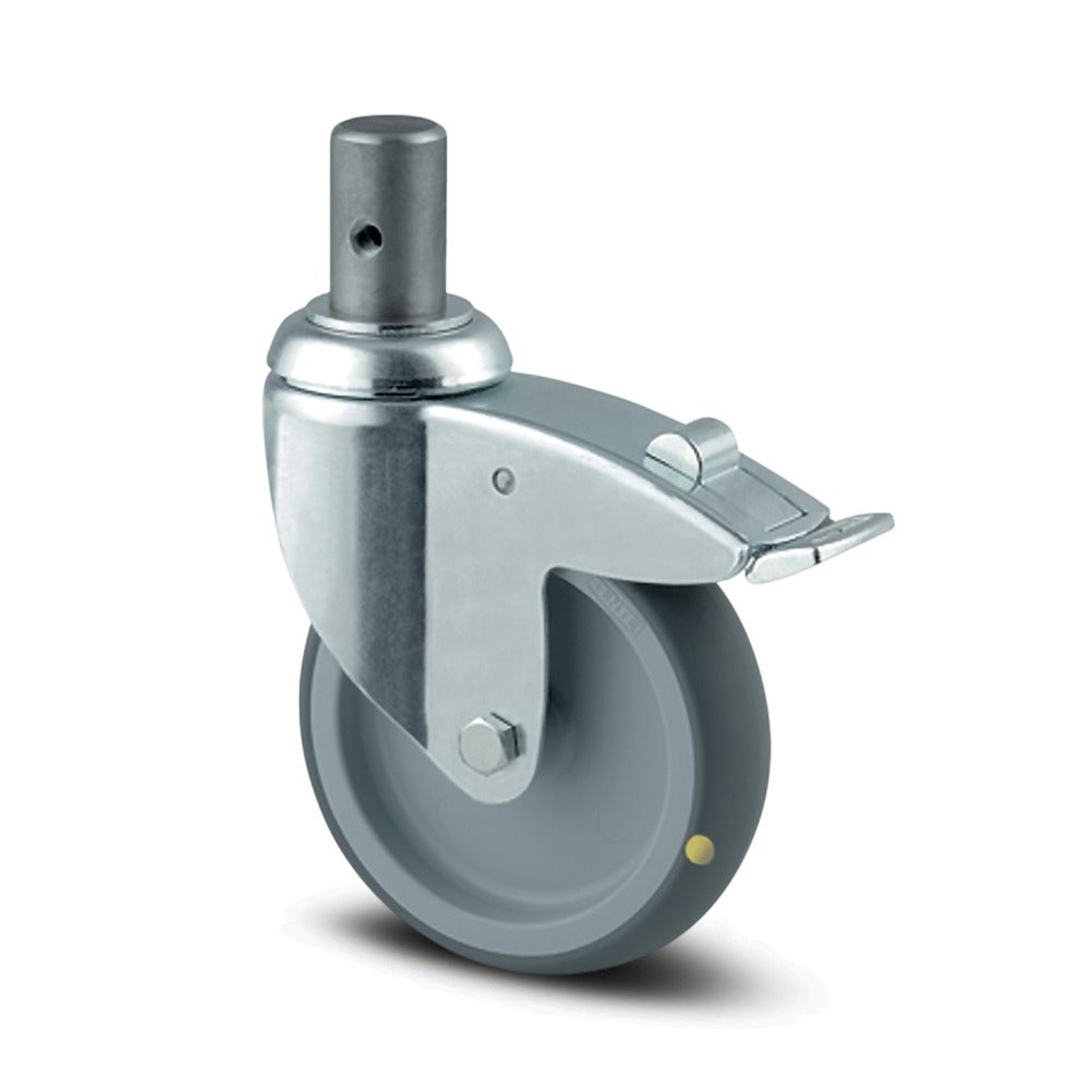 Swivel castor with total lock 125 mm
