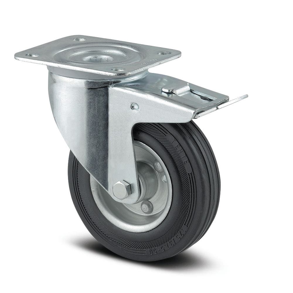 Swivel caster with total lock 6.3 in