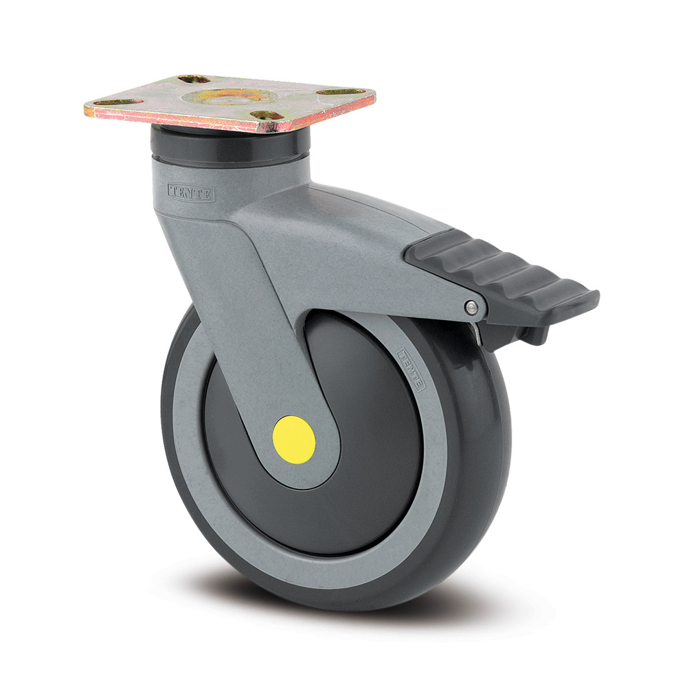 Swivel castor with total lock 4.92 in