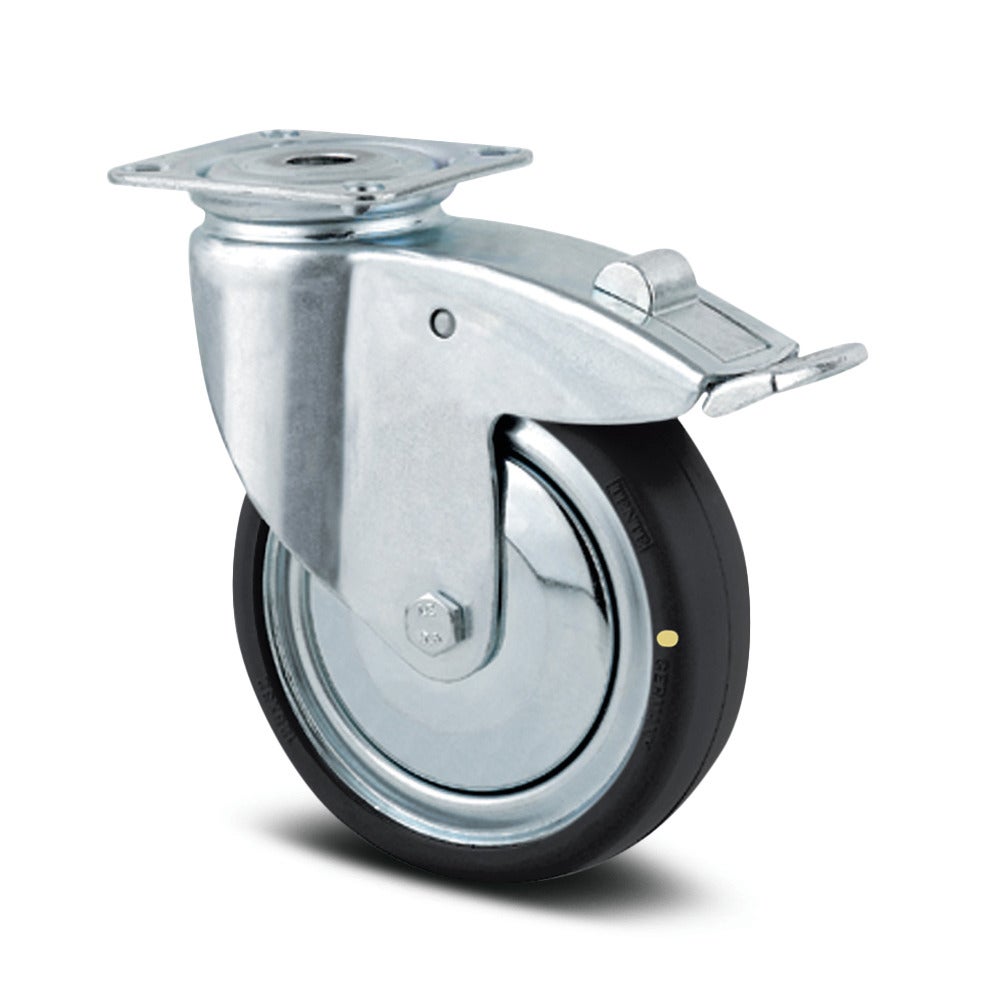 Rueda giratoria con Freno total 125 mm