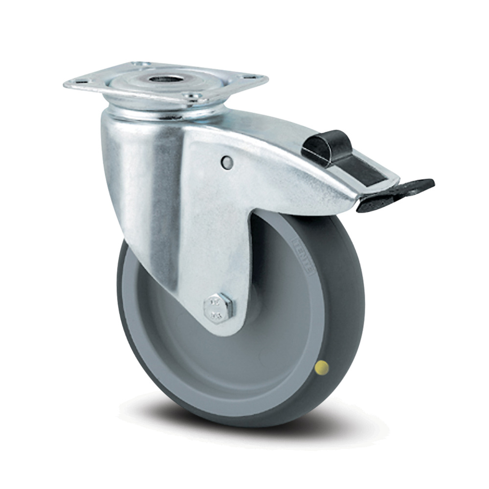 Rueda giratoria con Freno direccional 100 mm