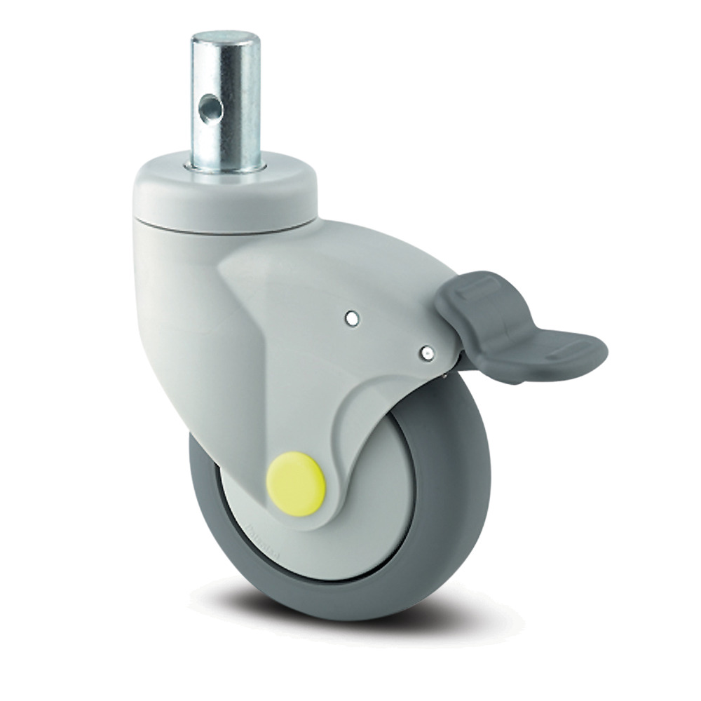 Swivel castor with total lock 4.92 in