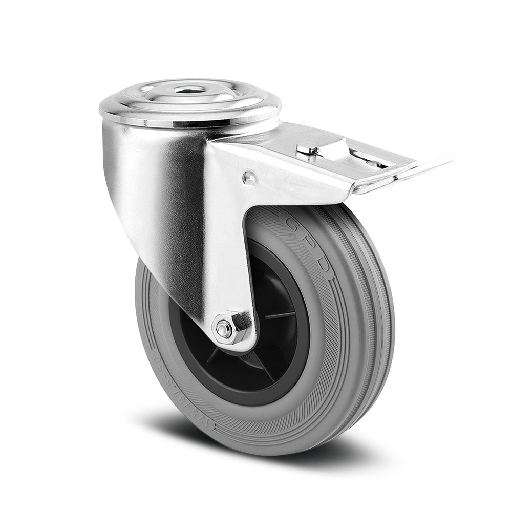 Swivel castor with total lock 100 mm