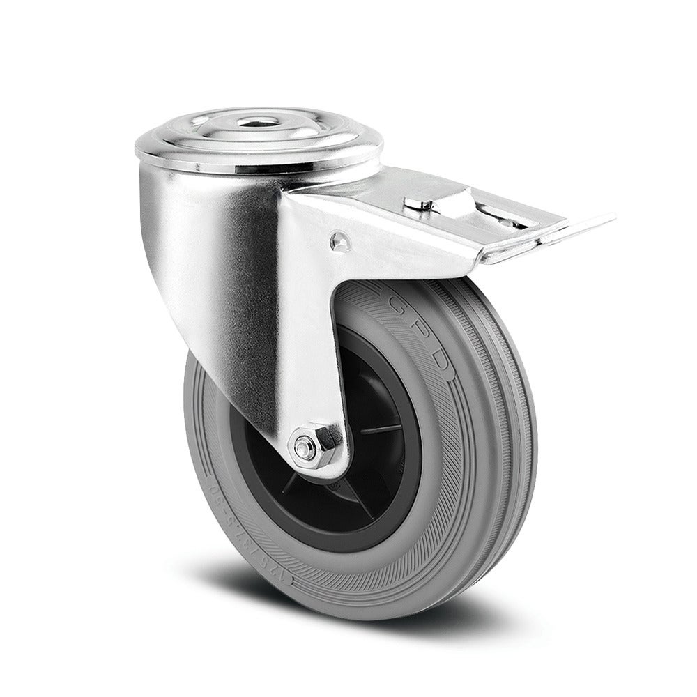 Swivel castor with total lock 100 mm