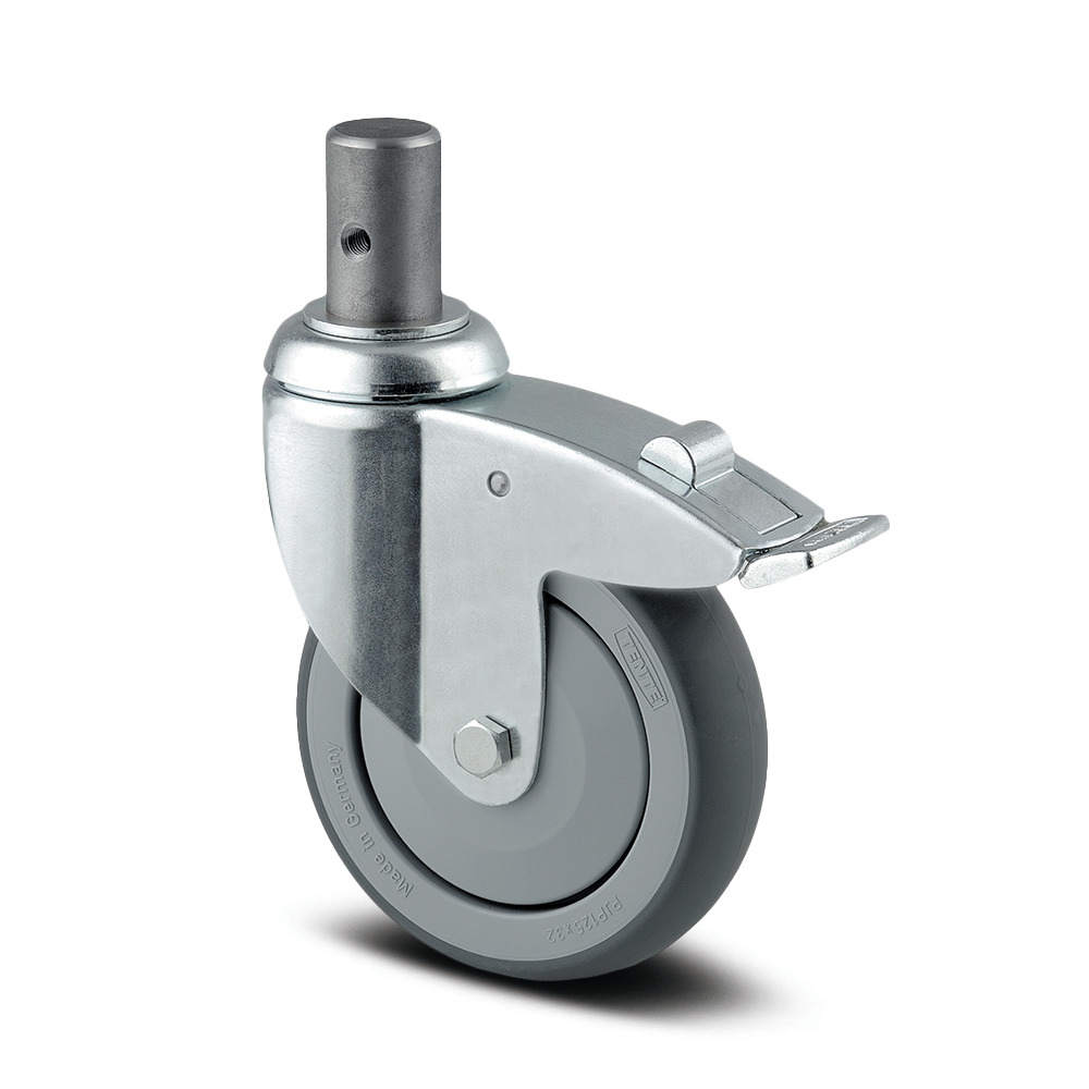 Swivel castor with total lock 100 mm