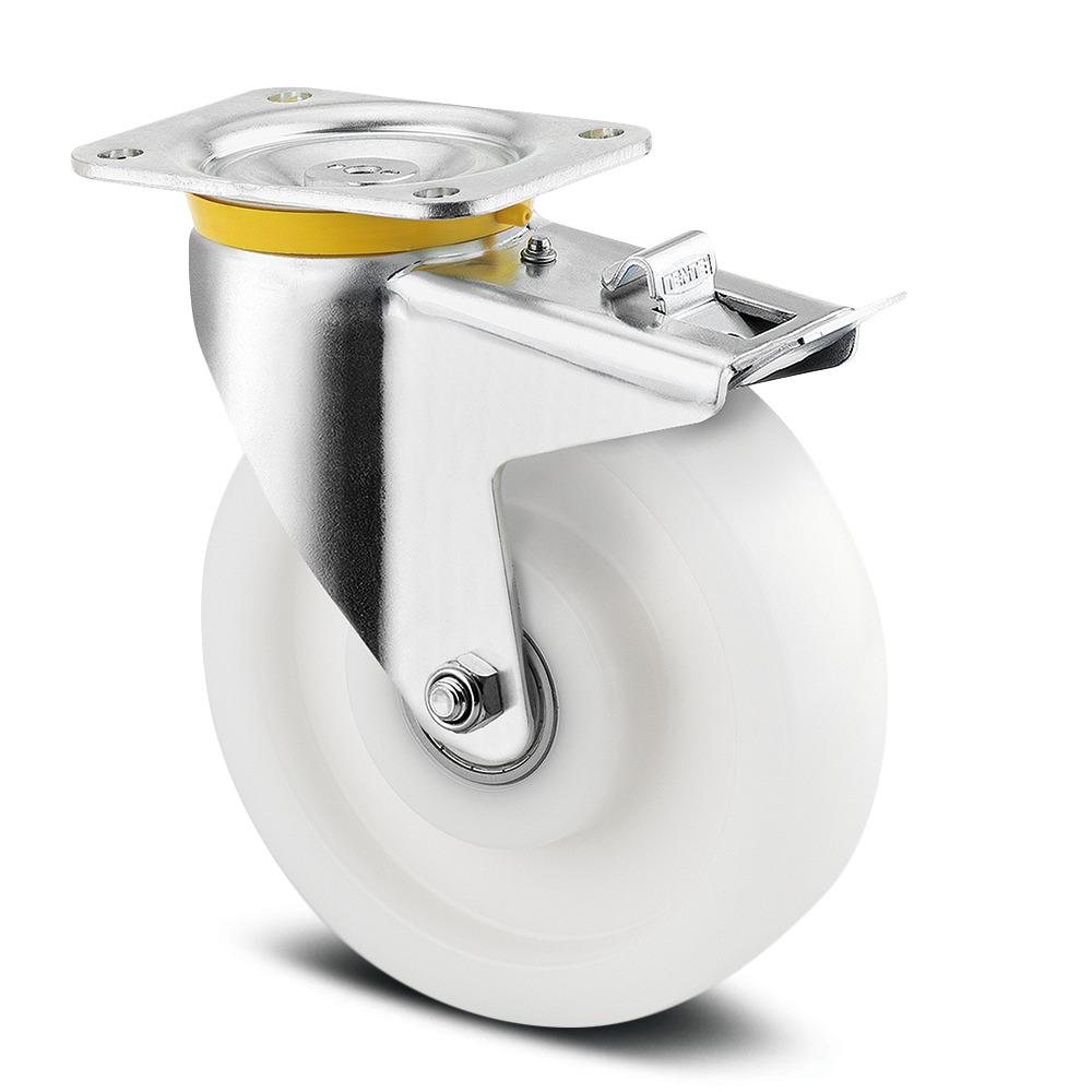 Swivel castor with total lock 7.87 in