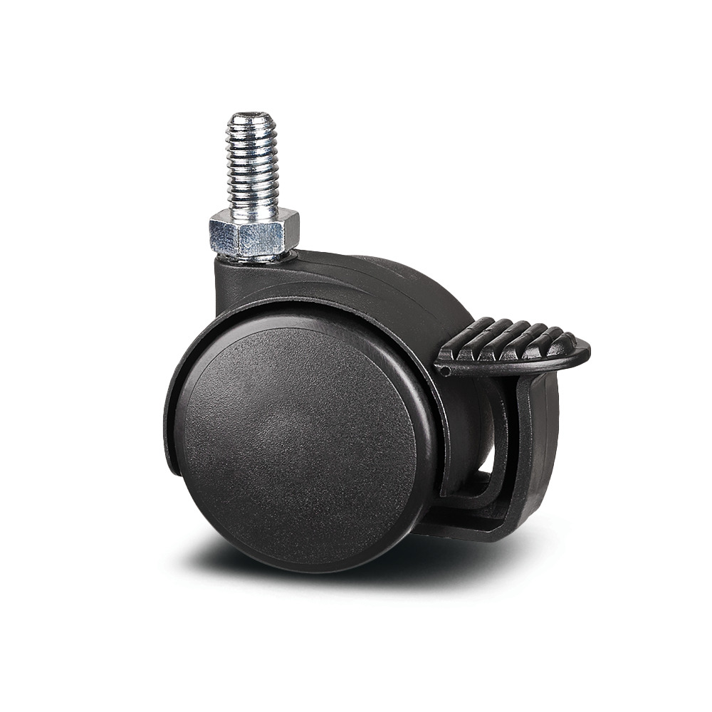 Swivel castor with wheel brake 1.57 in