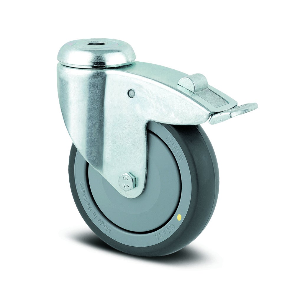 Rueda giratoria con Freno total 100 mm